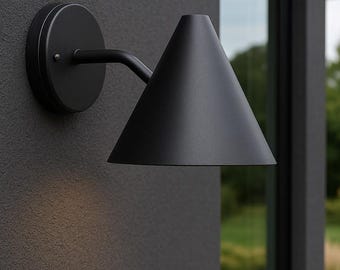 Black Patina Brass Wall Lamp:  Minimalist Wall Sconce For Indoors & Outdoors  Home Decor