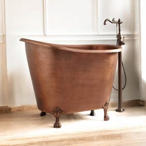 Copper Soaking Tub, Antique Brass Bathtub, Clawfoot Brass Bathtub, Freestanding Tub, Japenese Bath tub, Slipper Bath, Art Deco Bath Tub