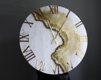 Wall Art Clock | Unique Home Décor Items | White And Yellow Watch | Best Wedding Gift | Stylish Wall Clock | Clock For Wall | Wall Clock |