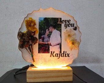 Resin Couple Photo Frame | Personalized Gift For Couples | Best Valentine's Gift | Resin Photo Frame | Birthday Gift | Gift For Your Special