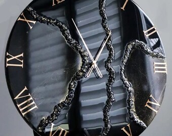 Black Resin Wall Clock | black resin watch | Modern Wall Watch | Best Birthday Gift | Best Gift For Special Person | Wall watch resin