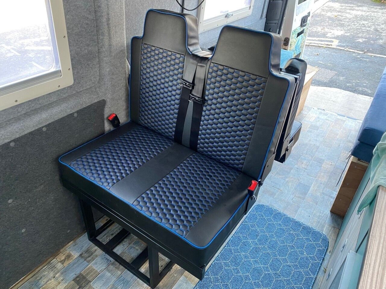 Rock & Roll Bed VW Caddy Alphard Connect Bongo Elgrand Seatbelt Blue