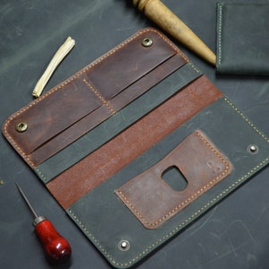 Leather Long Wallet Pattern, Long Wallet Pdf Template, Wallet Pattern ...