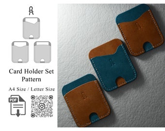 Leather Wallet PDF Template, Cardholder Pattern (Digital Download)