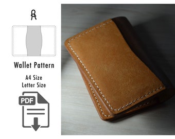 Leather Wallet Template, Leather Pattern For Begginers, Cardholder Template,Compact Wallet Pattern, Slim Wallet Pattern, Leather Pattern Pdf