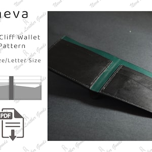 The Cliff Leather Wallet pdf Muster, klassisches Brieftaschen Muster, Leder Geldbörse pdf, Kartenmuster Geldbörse, Kartenhalter
