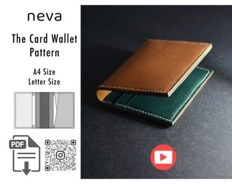 Foldable Leather Wallet Pattern, Cardholder Template (PDF)