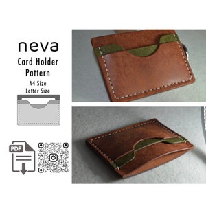 Porta carte in pelle pdf, Modello portafoglio, Modello porta carte, Modello portafoglio compatto, Modello portafoglio sottile, Modello in pelle pdf