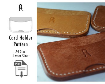 Minimalist Leather Card Holder Pattern (PDF)