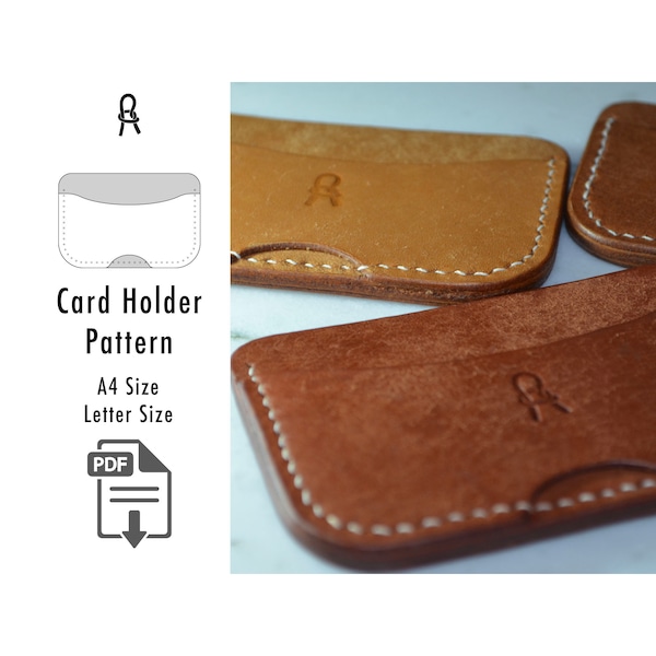 Card Holder Pattern, Leather Pattern Pdf, Credit Card Holder Template, Leather Template, Card Holder Template, Pdf Sewing Pattern