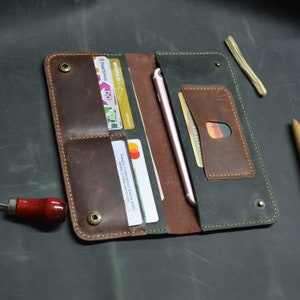 Leather Long Wallet Pattern, Long Wallet Pdf Template, Wallet Pattern ...