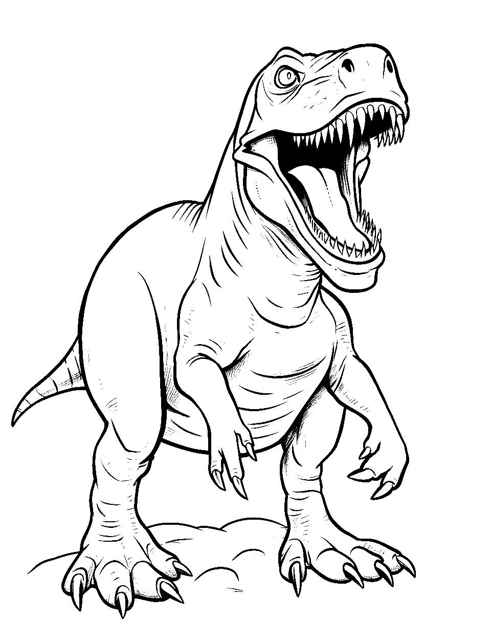 High-quality T-rex Dinosaur Coloring Collection 25 Mindful Printable ...