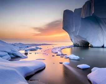 Ice land Digital print of a beautiful nature art _Digital download _instant download