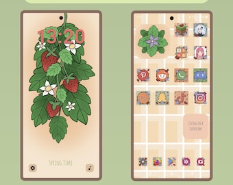 Cottagecore Spring Icon Pack | IOS, Android, PC (Digital Download)