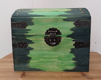 Mint Green and Black Treasure Chest