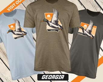 Georgia - Sunset Duck Hunting Shirt, Waterfowl Hunt Tshirt, Men's, Women's, Duck Hunter Apparel, Gifts for Duck Hunters,