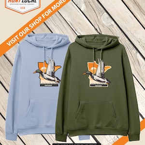 Minnesota - Sunset Duck Hunting Hoodie, Waterfowl Hunt Sweatshirt, Men&#39;s, Women&#39;s, Duck Hunter Sweater, Gifts for Duck Hunters, Gift for Dad