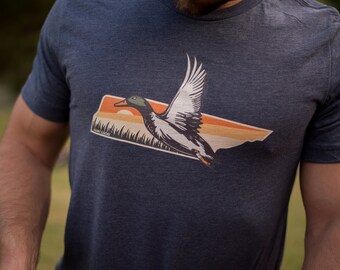 Tennessee - Sunset Duck Hunting Shirt, Waterfowl Hunt Tshirt, Men's, Women's, Duck Hunter Apparel, Gifts for Duck Hunters,