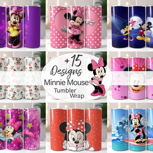 Minnie Tumbler Wrap Bundle, 20oz Skinny Tumbler Wrap, 20 oz Tumbler Png Sublimation Design, Digital Instant Download Designs Template File