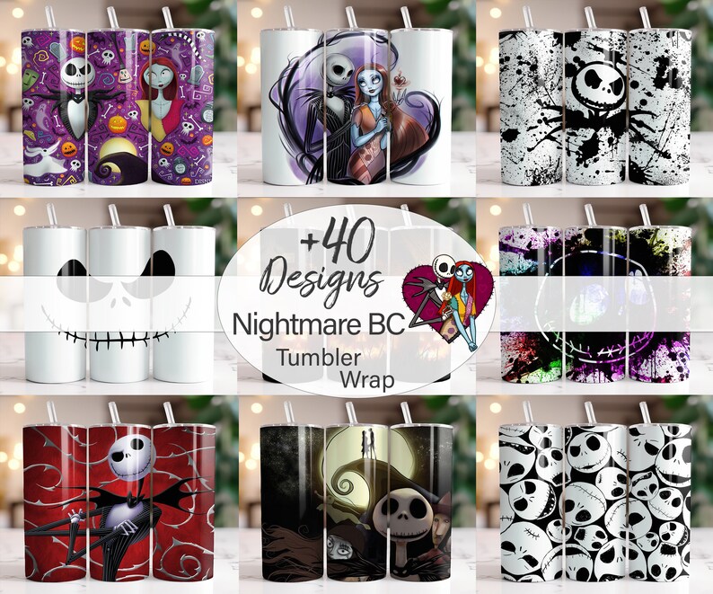 The Nightmare Before Christmas Tumbler Wrap Bundle 20oz Etsy Australia