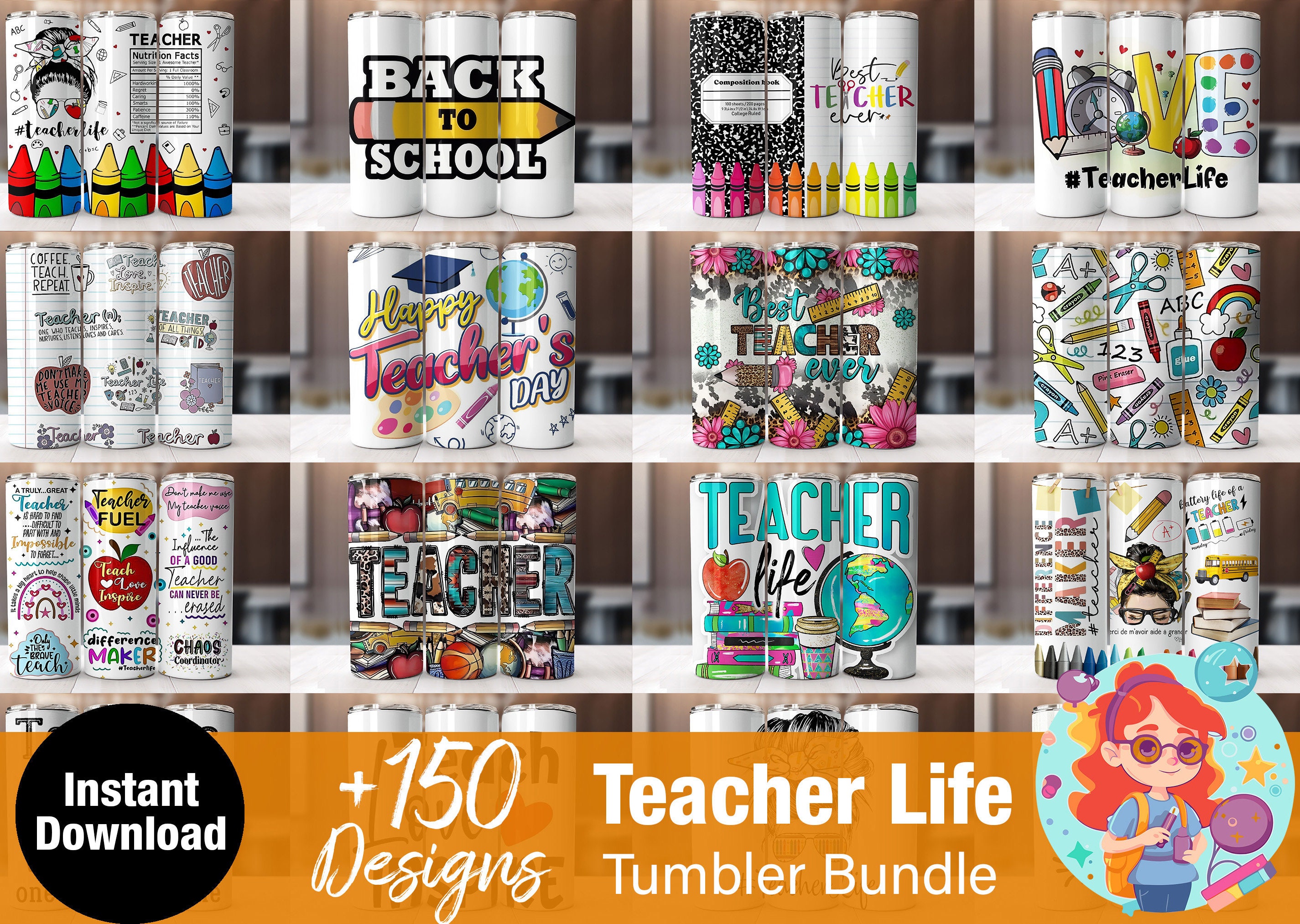 Teacher Life Supplies Tumbler – Jen's Crafty Crafts