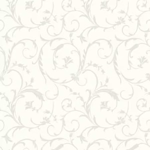 Perlweiße Schriftrollen auf Creme Metallic Quilting Cotton Schüttgut P127M-SW
