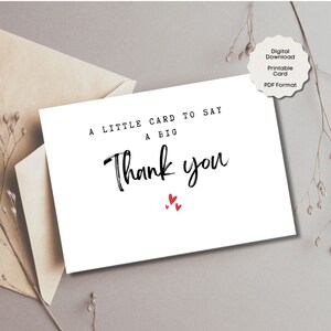 Tarjeta de agradecimiento para dar las gracias, Imprimible, Tarjeta de felicitación en blanco, Tarjeta de celebración del corazón en blanco y negro, Mensaje de agradecimiento
