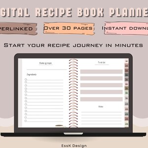Digital Recipe Book, GoodNotes, digital iPad Recipe Journal, digital Cookbook, Meal Planner, Recipe Planner, Digital Meal Plan, notability