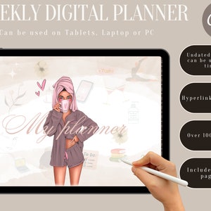 Rimani aggiornato sul tuo gioco con un&#39;agenda digitale settimanale senza data/agenda Goodnotes/agenda Notability/