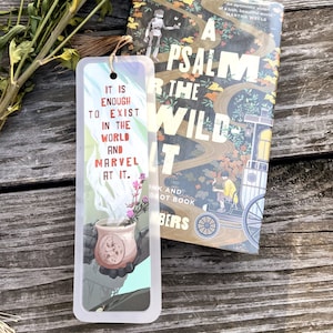 A Psalm for the Wild-Built Bookmark with Tassel, Book Accessory, Bookish Gift, Handmade Laminated Cardstock Paper Tracker