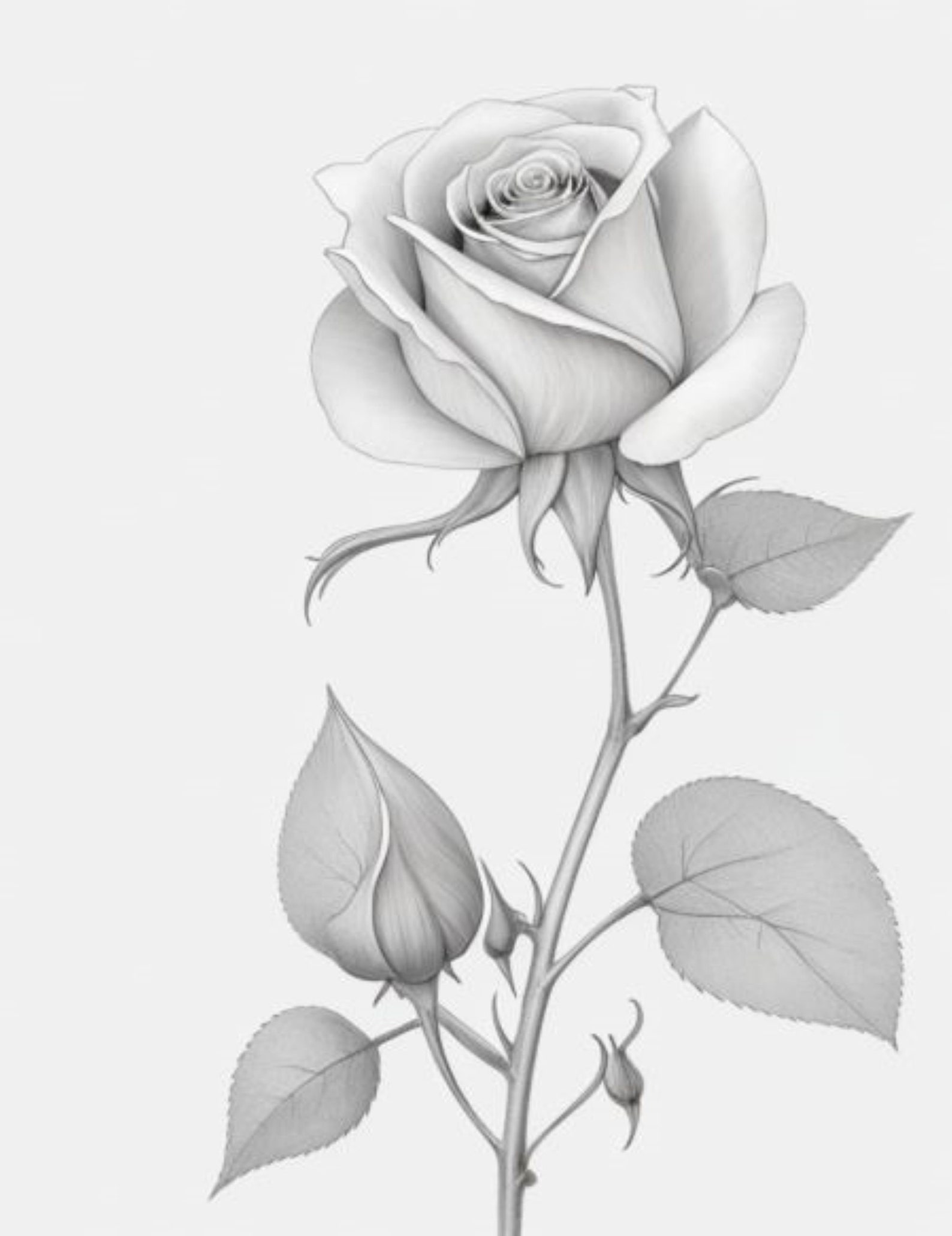 Coloring Page /rose Flower Coloring Page / Printable Coloring Etsy