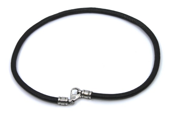 BVLGARI 4.5mm Leather Cord Choker Necklace with S… - image 2