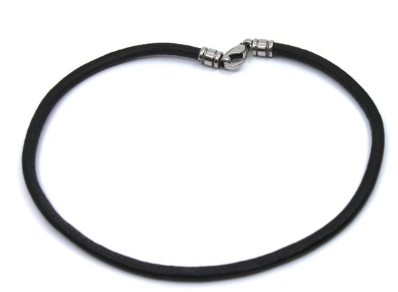 BVLGARI 4.5mm Leather Cord Choker Necklace with S… - image 4