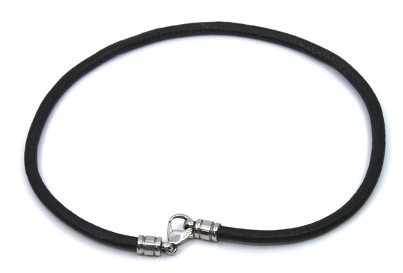 BVLGARI 4.5mm Leather Cord Choker Necklace with S… - image 3