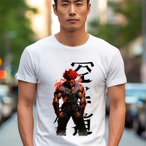 Street Fighter Shirt: Akuma Inspired Art Character Tee Gamer Anime Gift Video Game Gifts Gaming Gifts Geek Capcom Nintendo