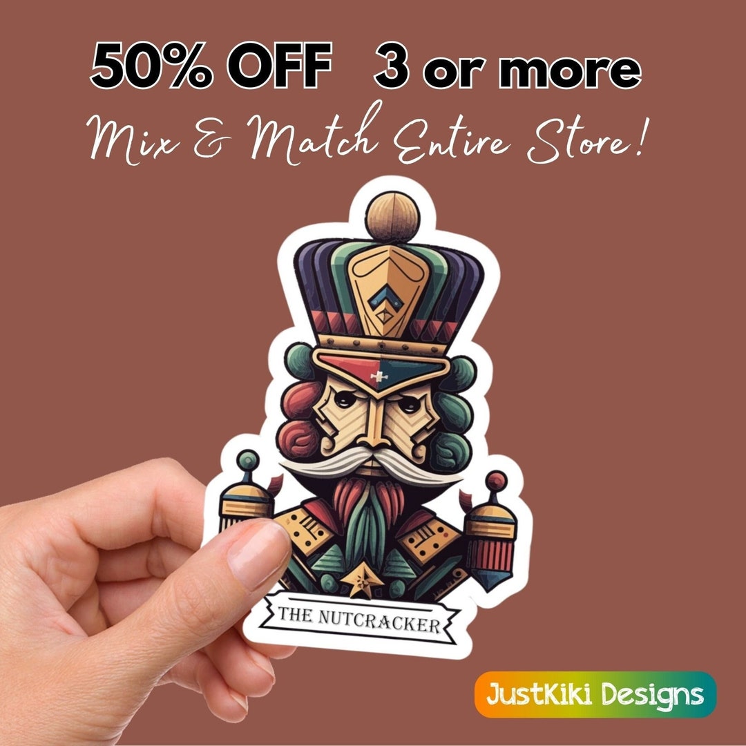 Nutcracker Soldier Sticker: Waterproof Vinyl Decal for Laptop, Water ...