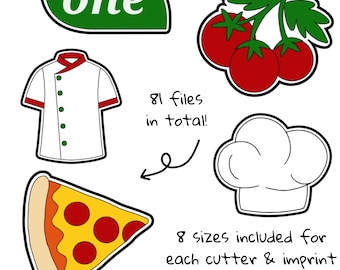 Conjunto de cortadores de pizza para aniversário: arquivos STL de limão, folha e jarra (download digital)