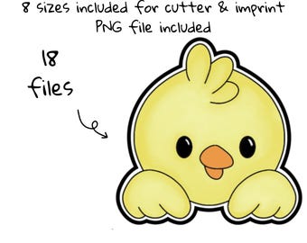 Easter Cookie Cutter Chicken Ears egg Carrot Basket Digital File Cookie Cutter Imprint STL File Instant Download, STL Cookie Cutter File