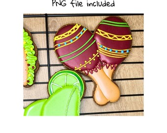 Cortador de Biscoitos Maraca e Limão STL: Cinco de Mayo (Arquivo Digital)