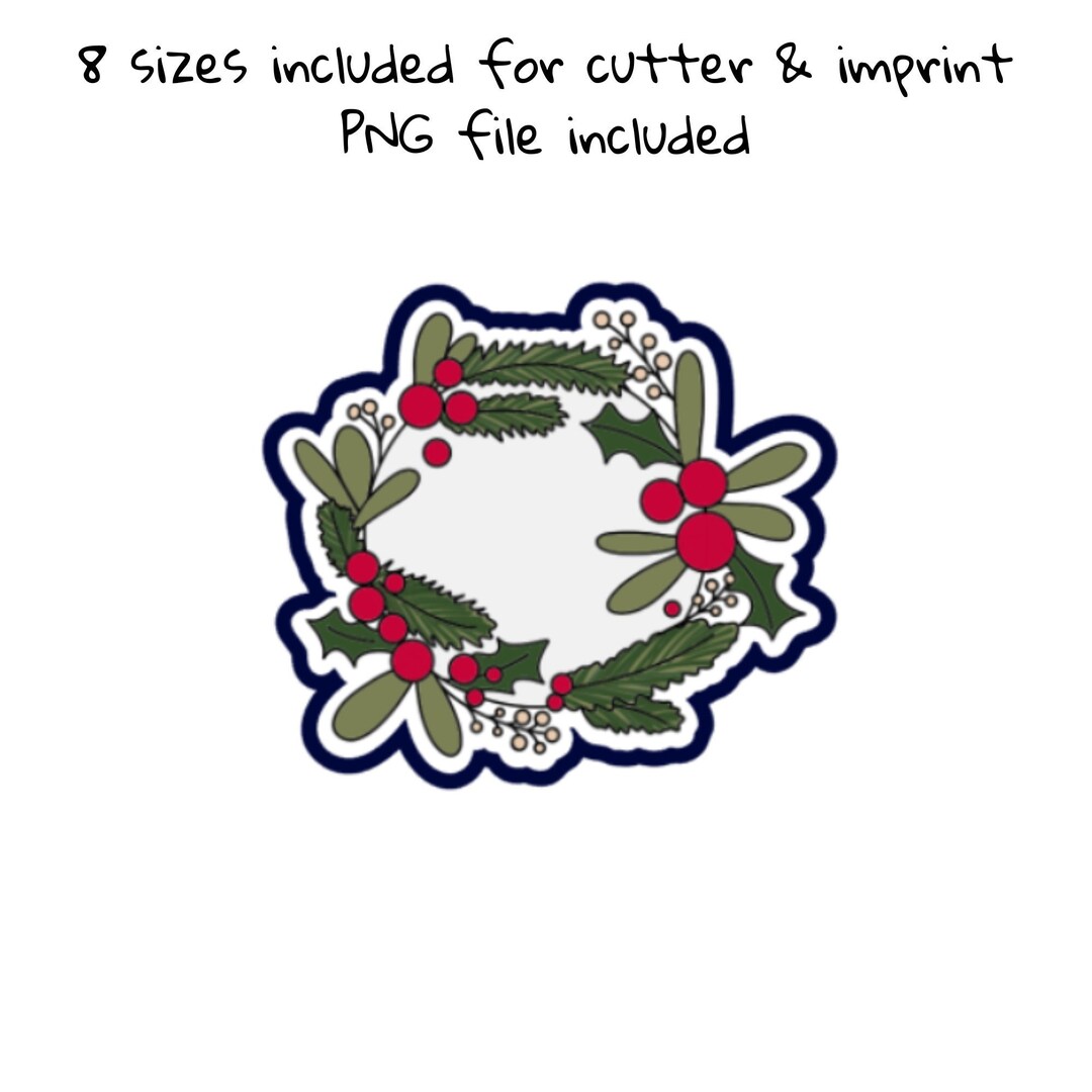Christmas Wreath Holiday Cookie Cutter Winter Gingerbread Advent