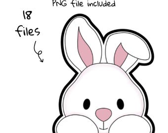 Easter Cookie Cutter Bunny Egg Carrot Basket Digital File Cookie Cutter Imprint STL File Instant Download, STL Cookie Cutter File
