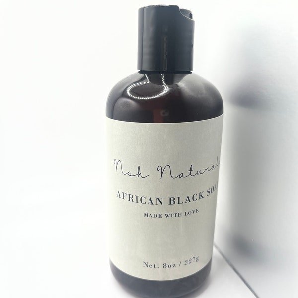 African Black Soap, Liquid, Bath Gel, handmade soap, organic.