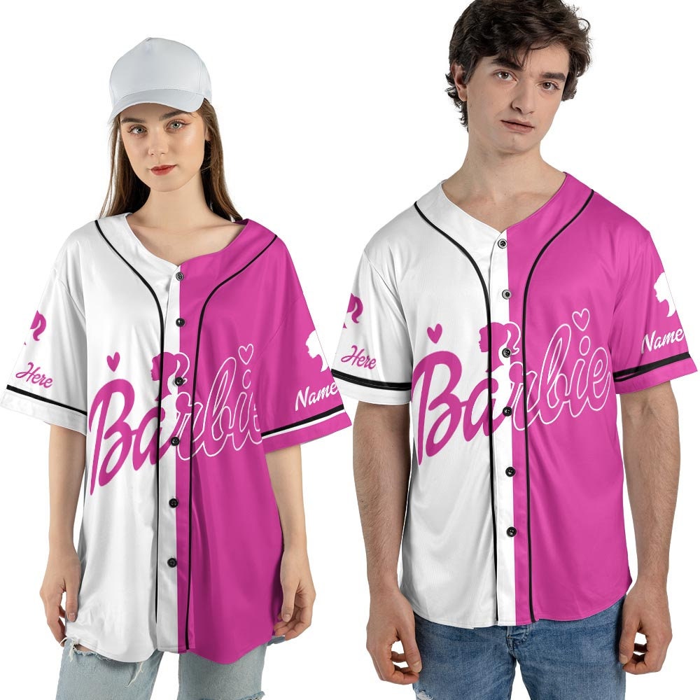 Discover Custom Name Barbie Baseball Jersey, Come On Let's Go Party Baseball Jersey