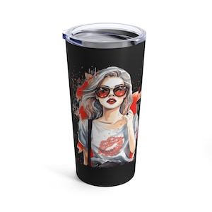 Personalized Girl Power Black Tumbler:Sip in Style!-Back to school girl tumbler-Gift for her-Gift for School girl-Black color Tumbler 20oz