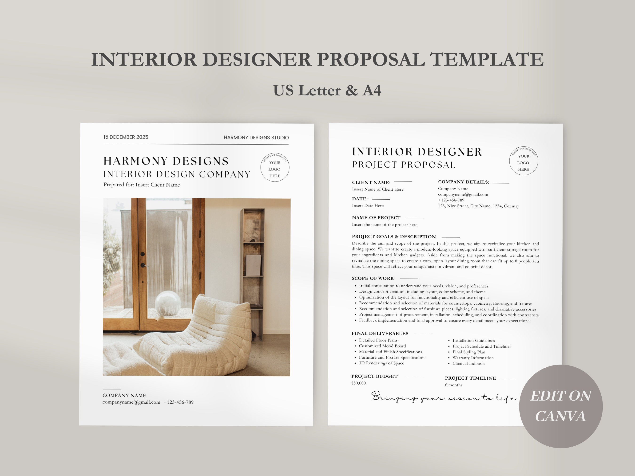Interior Designer Contract/agreement, Freelance Interior Designing ...