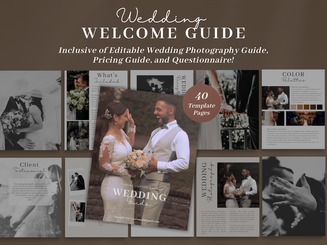 Photography Welcome Guide.pdf Wedding Photography Welcome Guide Template, Engagement Session New ...