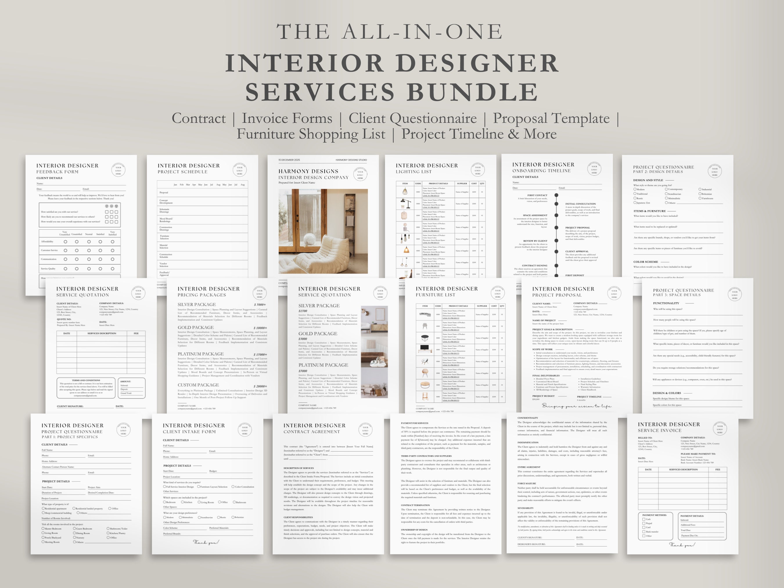 Interior Designer Contract/agreement, Freelance Interior Designing ...