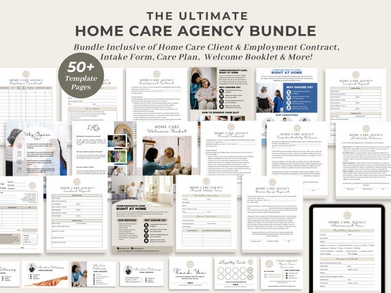 Home Care Agency Forms & Contract Templates, Client Intake Paperwork, Personalized Care Plan, Home Safety Checklist, Employment Contract