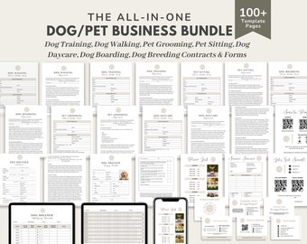 Pet Business Agreement/Contract Template, Editable Dog Walking, Pet Sitting, Training, Boarding, Grooming Client Intake & Dog Breeder Forms