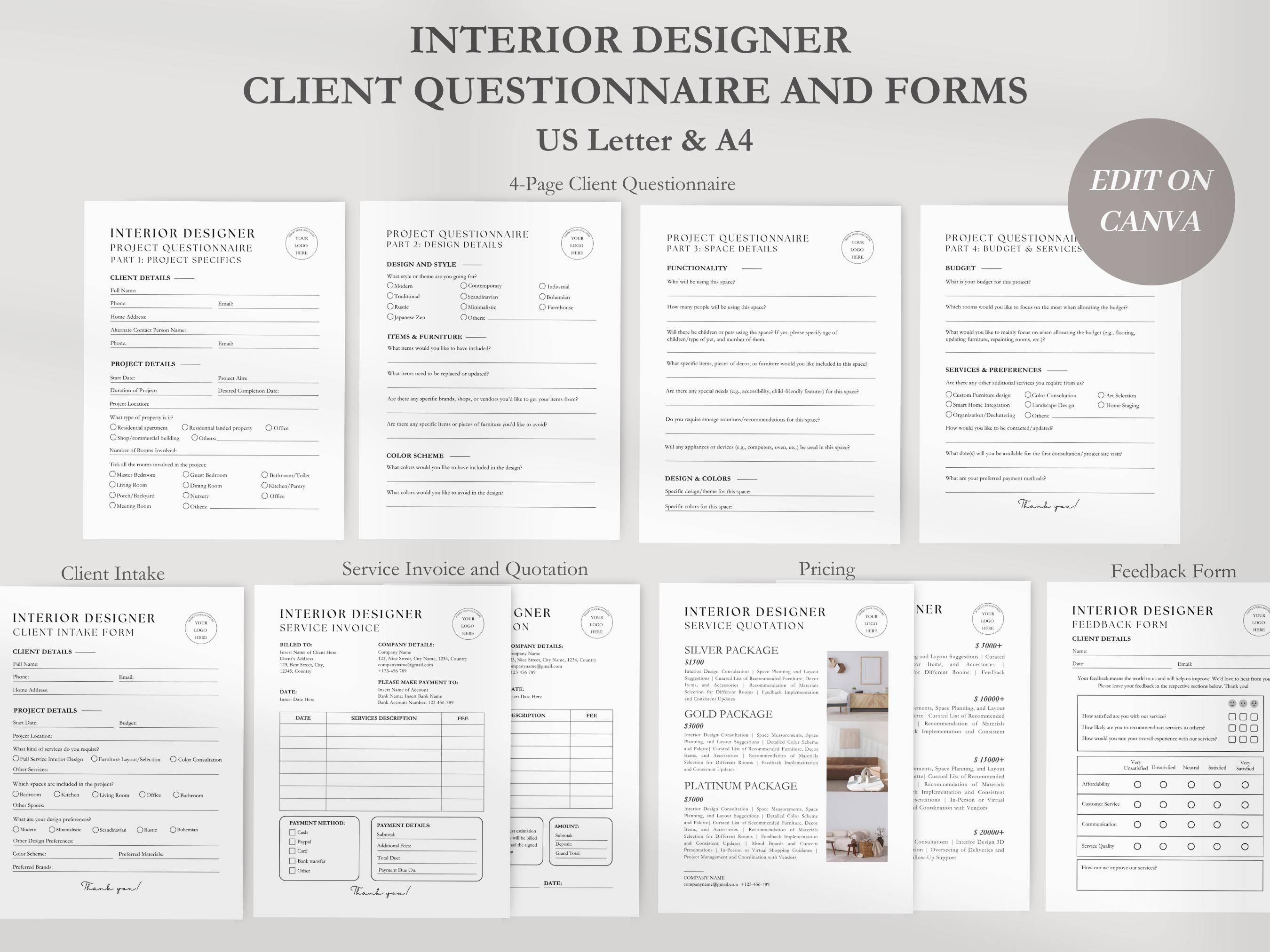 Interior Designer Contract/agreement, Freelance Interior Designing ...